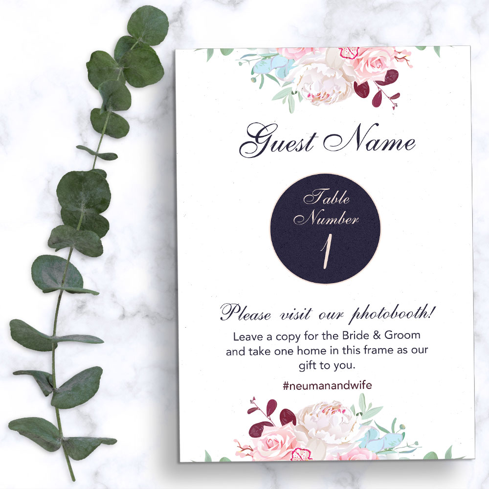 Floral Table Number